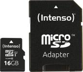 Intenso - Micro SD Card 16GB UHS-I inkl. SD Adapter