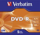 Verbatim - DVD-R 4,7GB 16X 5er JC